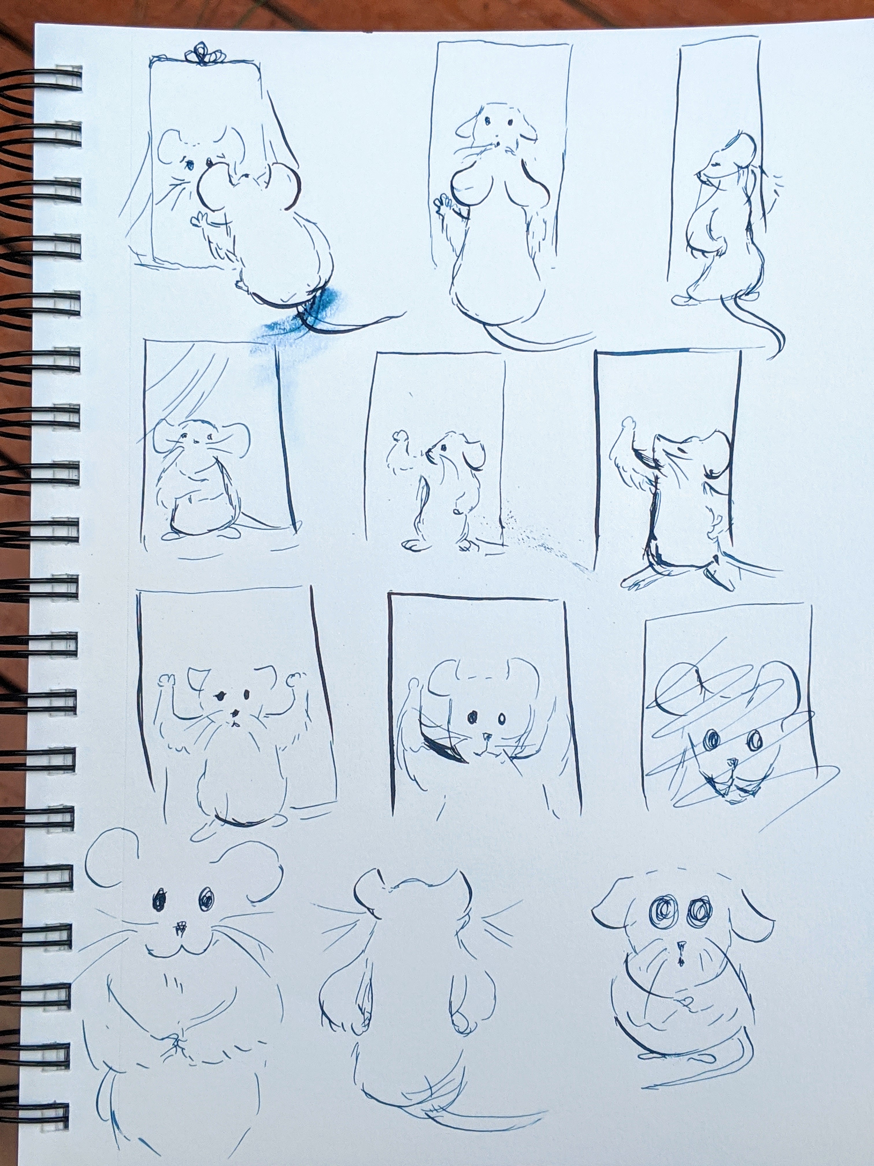 Mouse Figure Sketches Concept 2